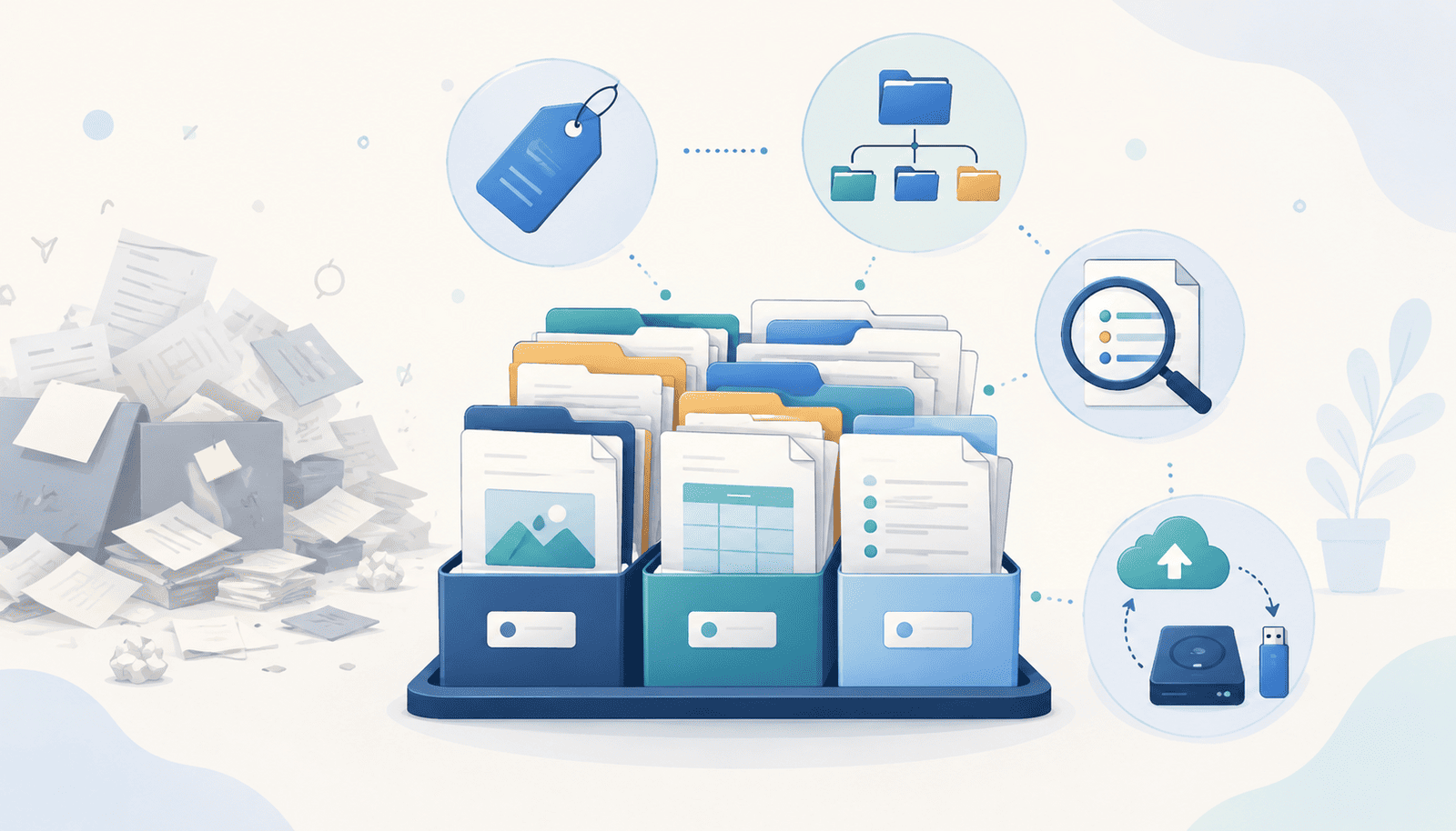 Well-organized digital documents stored so they are easy to find