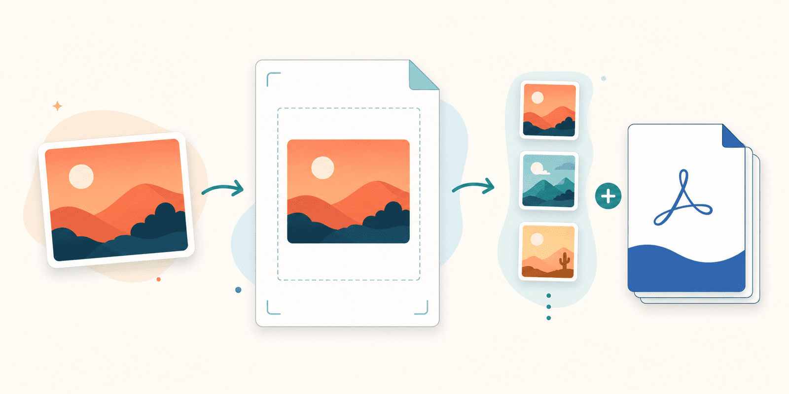 A JPG photo being placed onto a PDF page with margins and orientation set
