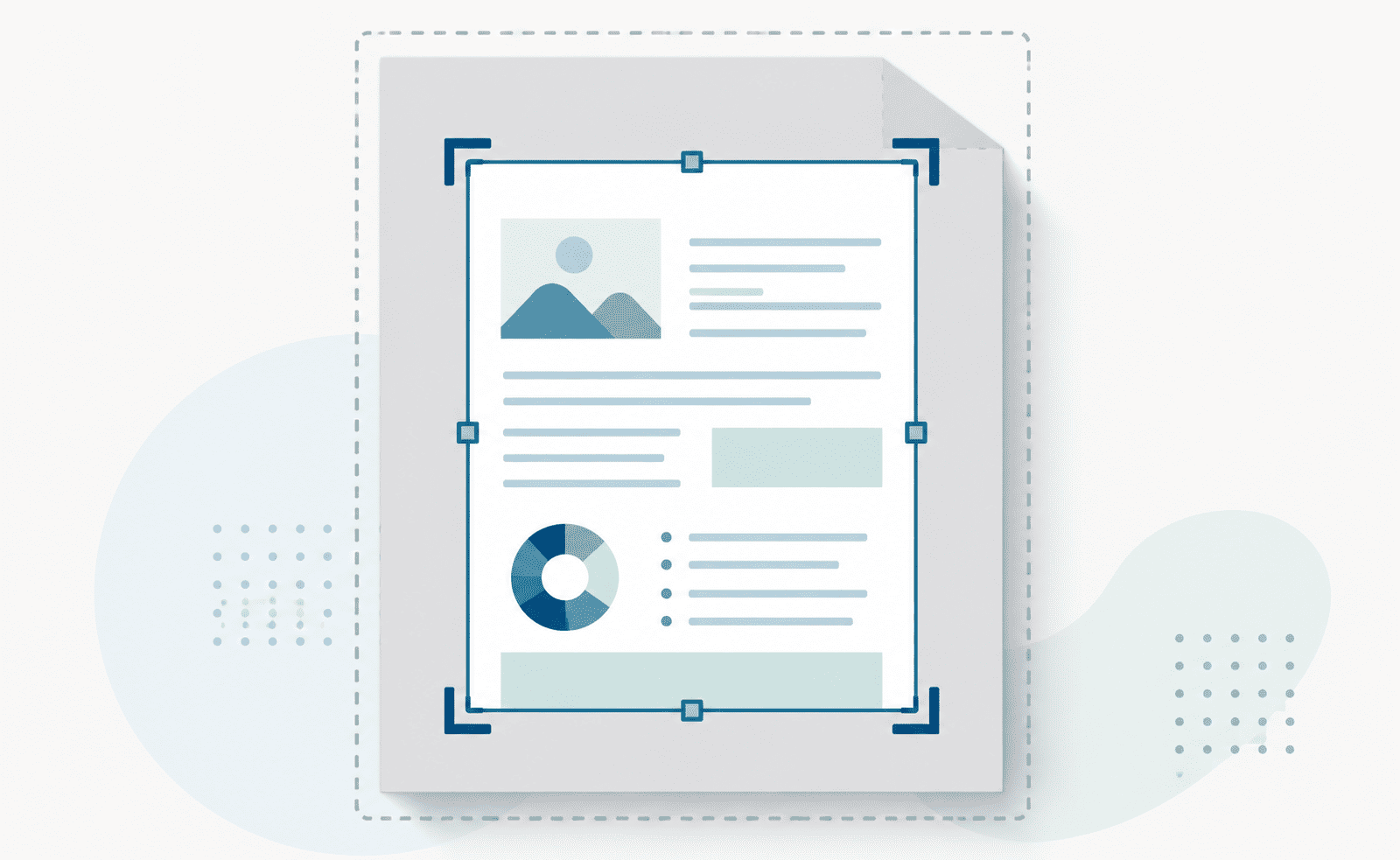 A PDF page being cropped to trim its margins