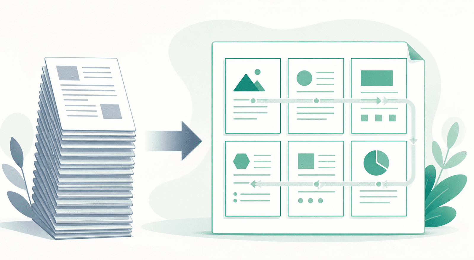 Four PDF pages arranged onto a single printed sheet