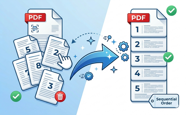 PDF document with lock icon and text converting into a Microsoft Word document with preserved formatting and tables