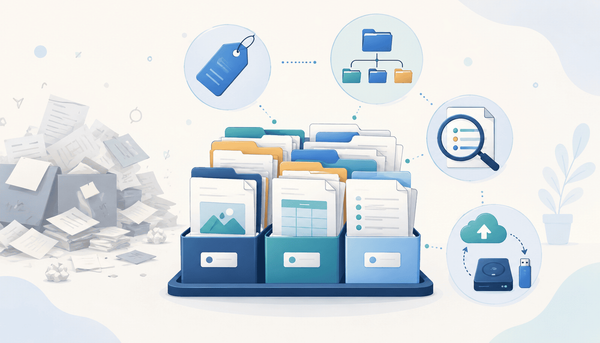 Well-organized digital documents stored so they are easy to find