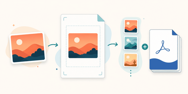 A JPG photo being placed onto a PDF page with margins and orientation set