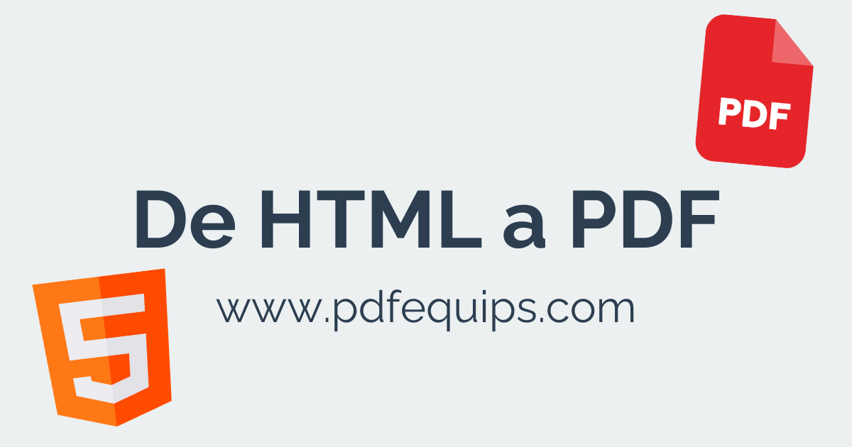 Convertir HTML a PDF - Convertidor Gratuito en Línea